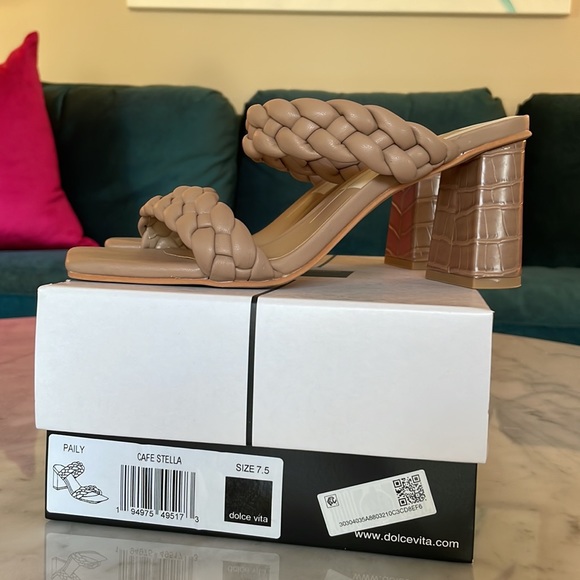 Dolce Vita Paily Braided Sandal in Cafe Stella Size 7.5 - Picture 6 of 7